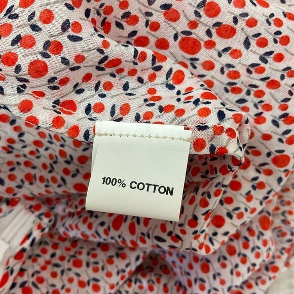 New Katharine Kidd Lilya White Orange Tulip Print Ruffle Front Slit Midi Skirt 4 - Picture 12 of 13